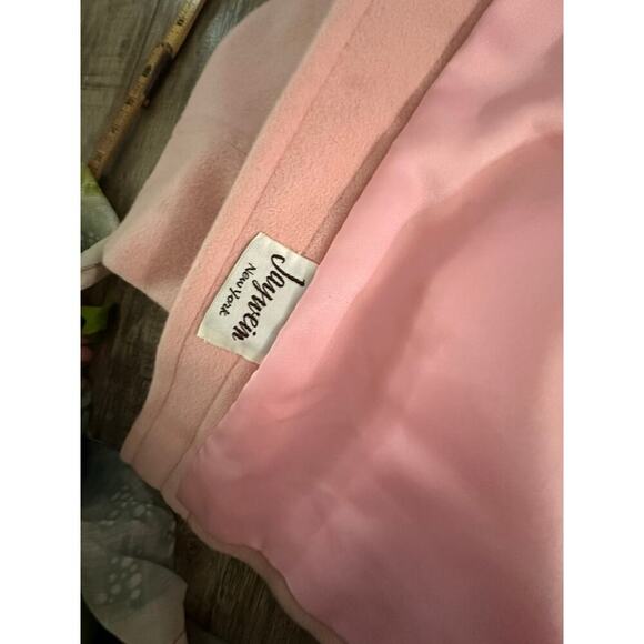 Vintage Jaywein New York Pink Long Sleeve Wool Blend Open Front Coat union made - Picture 7 of 12